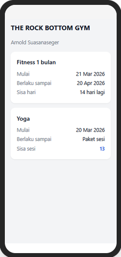Member Bisa Akses Sendiri